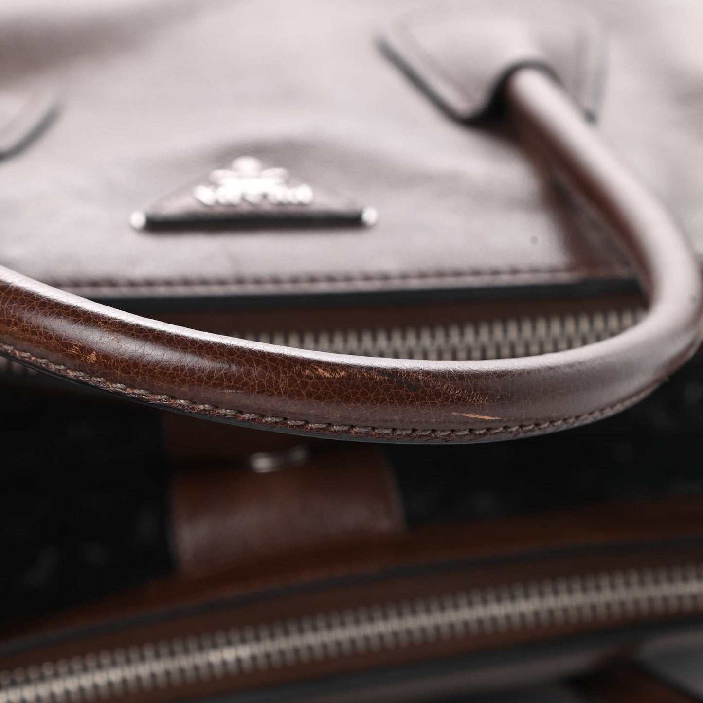Glace Calf Twin Pocket Tote Bruciato