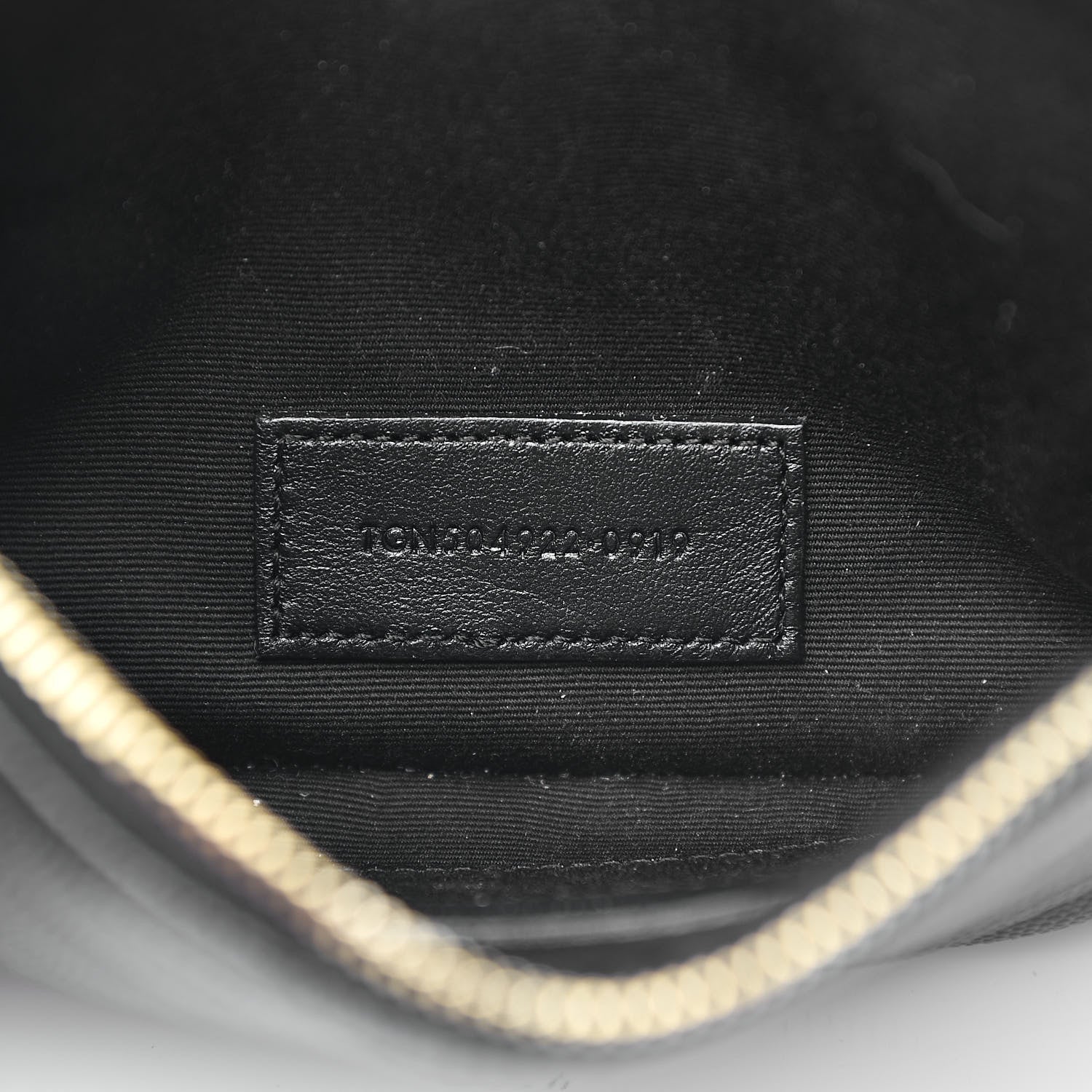 Saint Laurent Grain De Poudre Chevron Monogram Bill Pouch Black 7 of 8