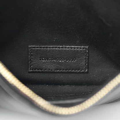 Saint Laurent Grain De Poudre Chevron Monogram Bill Pouch Black 7 of 8