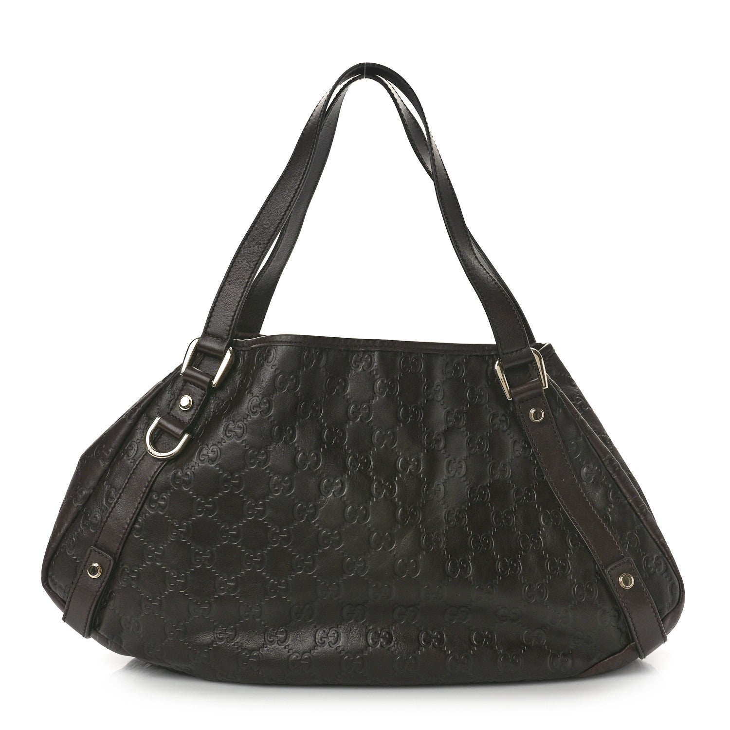 Gucci Guccissima Medium Abbey Shoulder Bag Chocolate 1 of 10