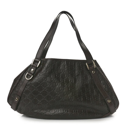 Gucci Guccissima Medium Abbey Shoulder Bag Chocolate 1 of 10
