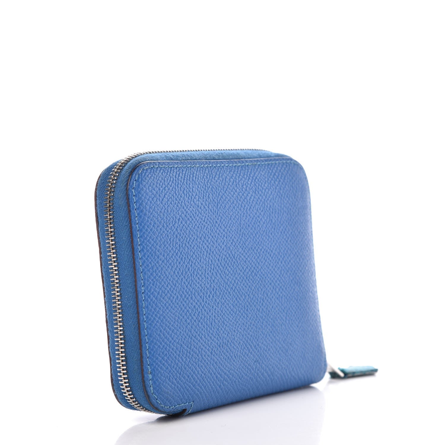 Hermes Epsom Silk'In Compact Wallet Mykonos 3 of 8