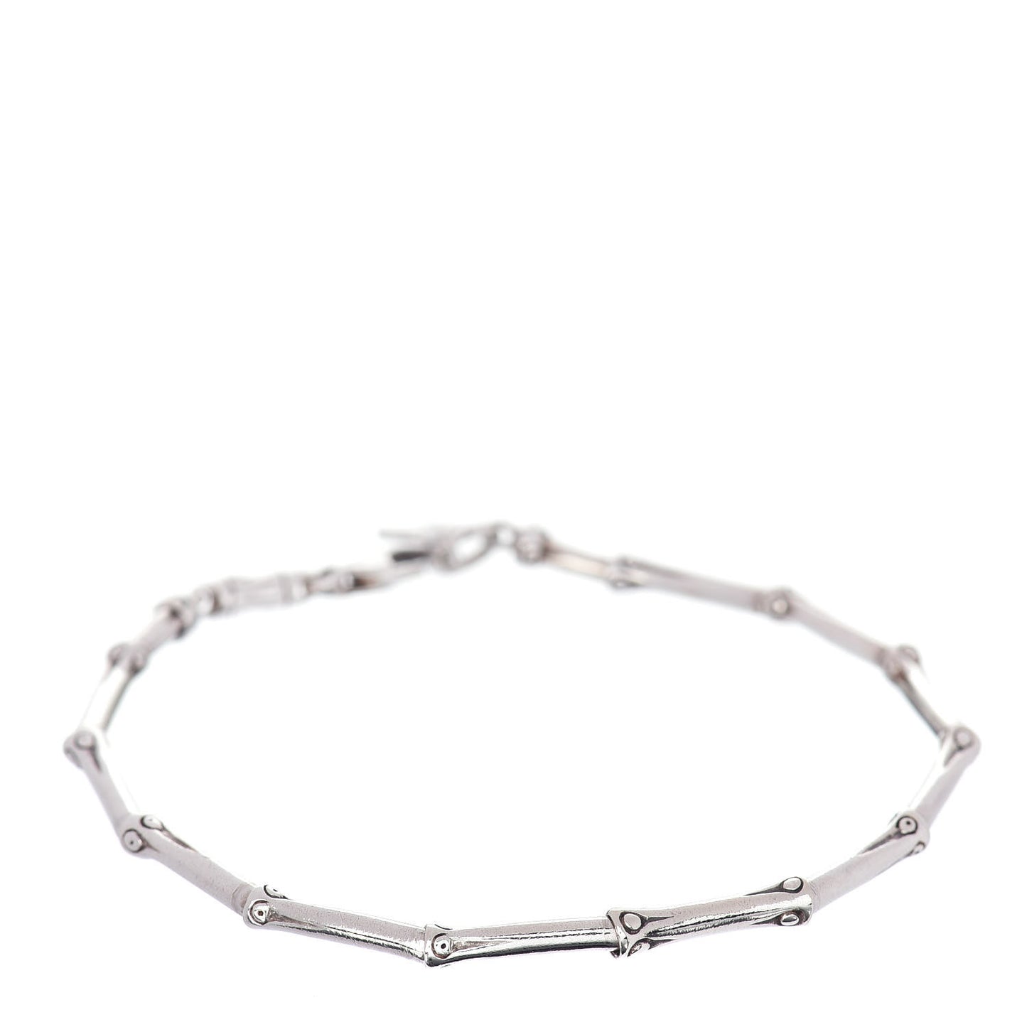 Sterling Silver Slim Bamboo Link Bracelet