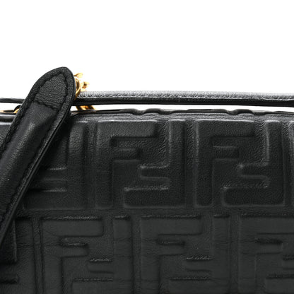 Fendi Nappa Small FF Embossed Midi Chain Baguette Black 7 of 9