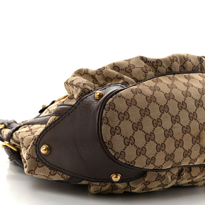 Gucci Monogram Large Jockey Tote Dark Brown 9 of 11