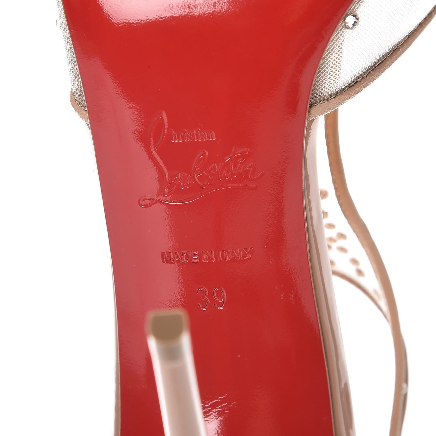 Mesh Embellished Patinana 100 Sandals 39 Nude