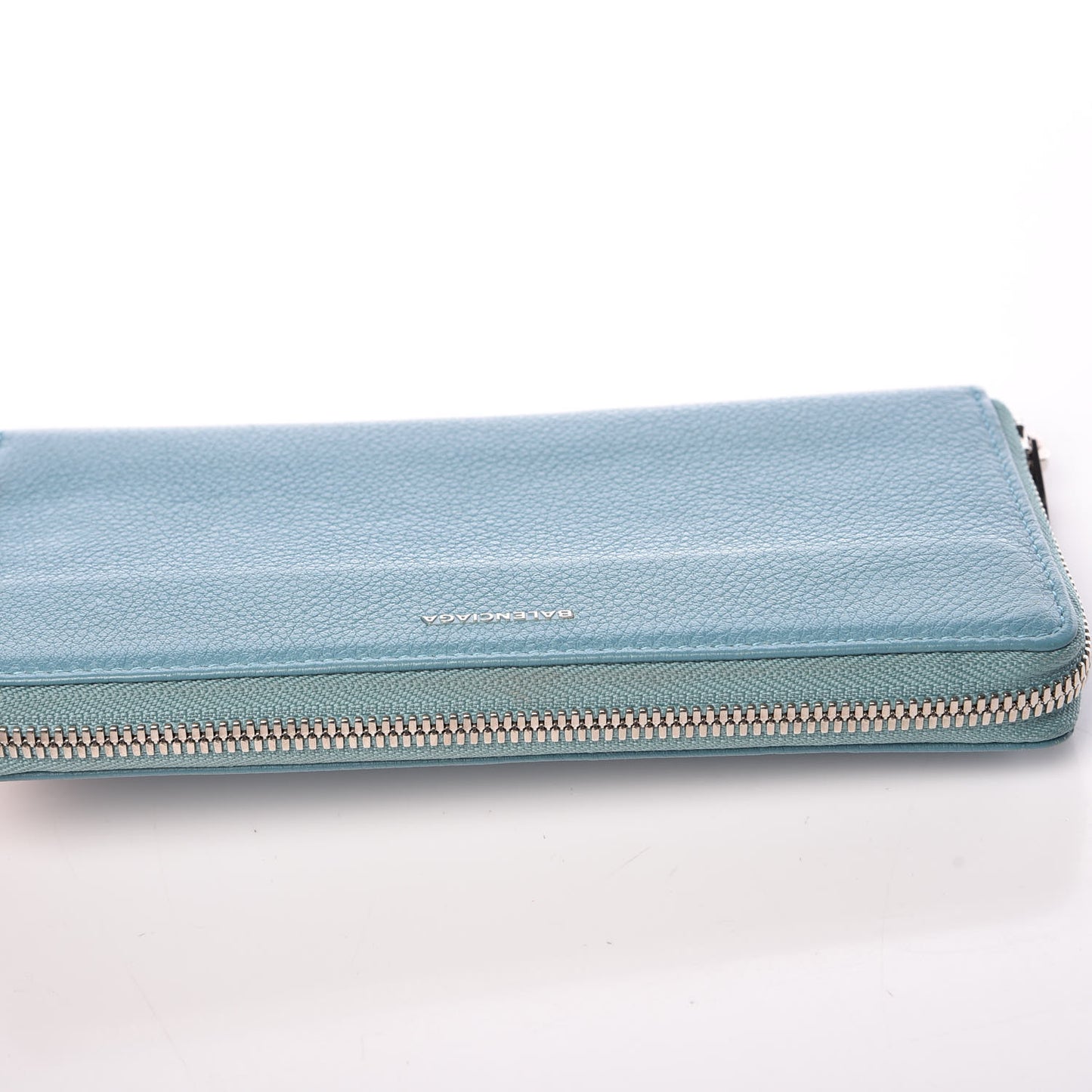 Calfskin Essential Continental Zip Around Wallet Bleu