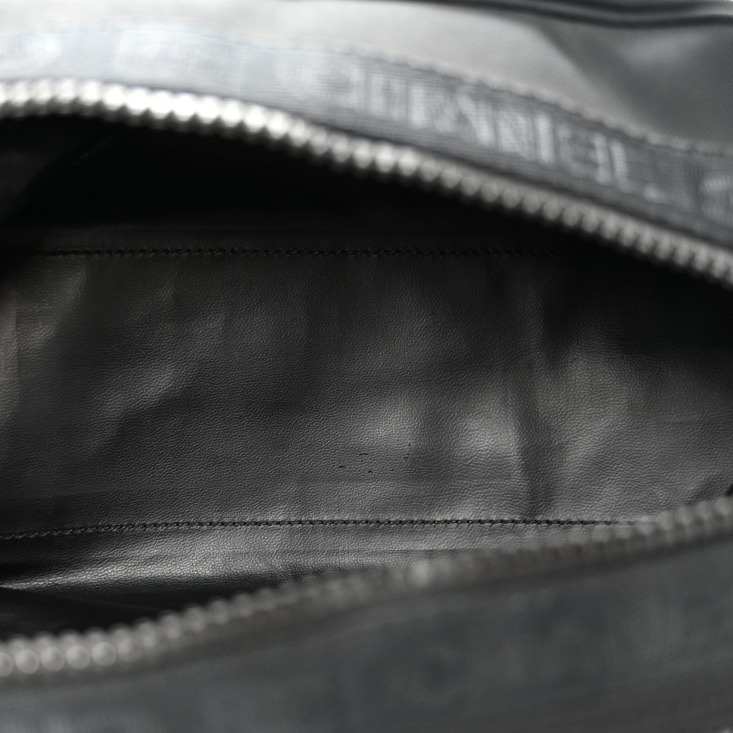 Canvas Nylon Sport Logo Cosmetic Bag Black