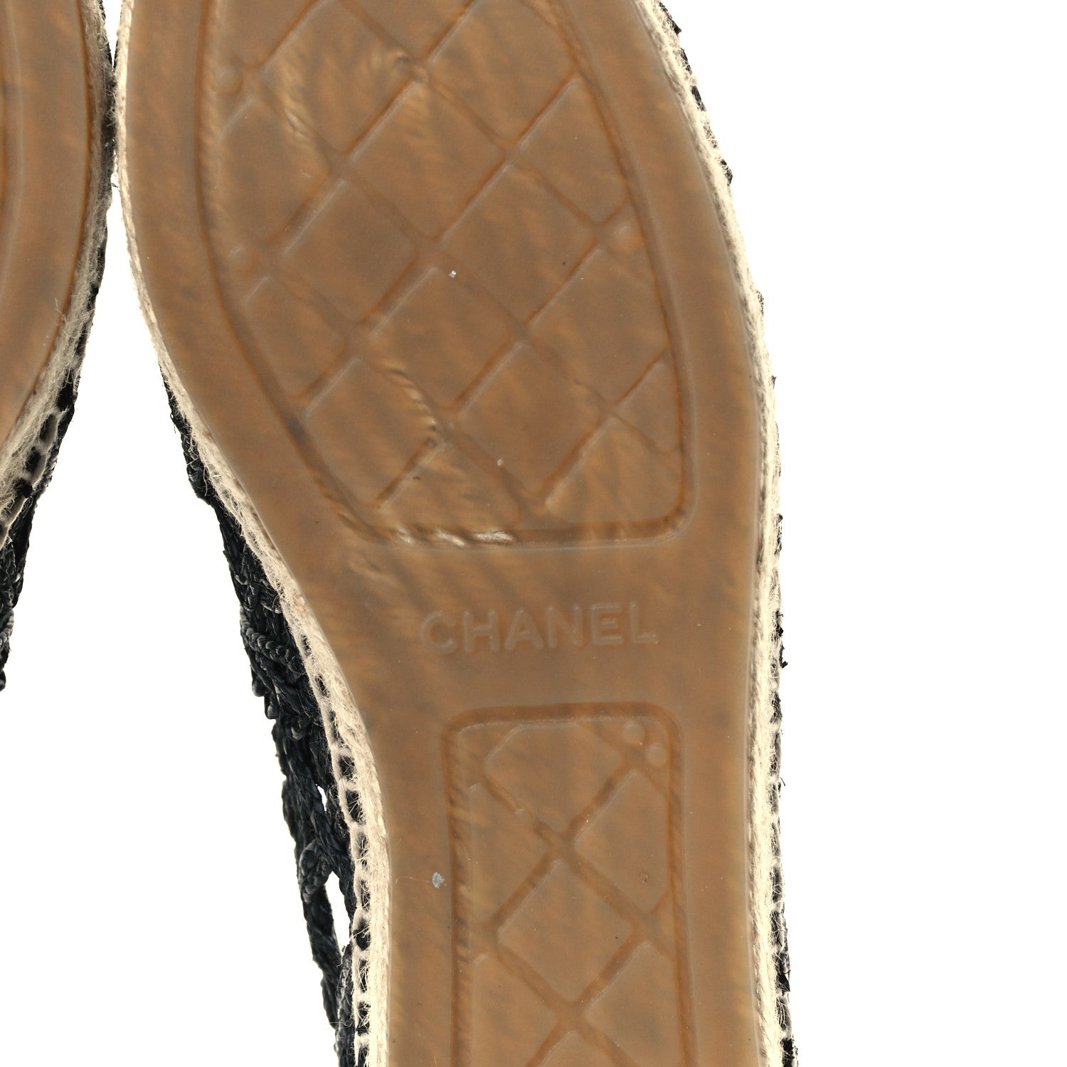 Chanel Woven Fabric Grosgrain CC Espadrilles 41 Black 7 of 12