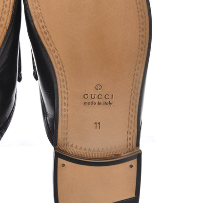 Gucci Goatskin Mens Horsebit Slippers 11 Black 6 of 9