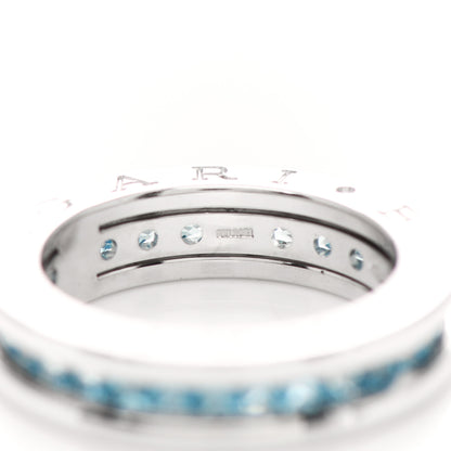 Bulgari 18K White Gold Blue Topaz B.Zero1 One-Band Ring 50 5.25 4 of 6