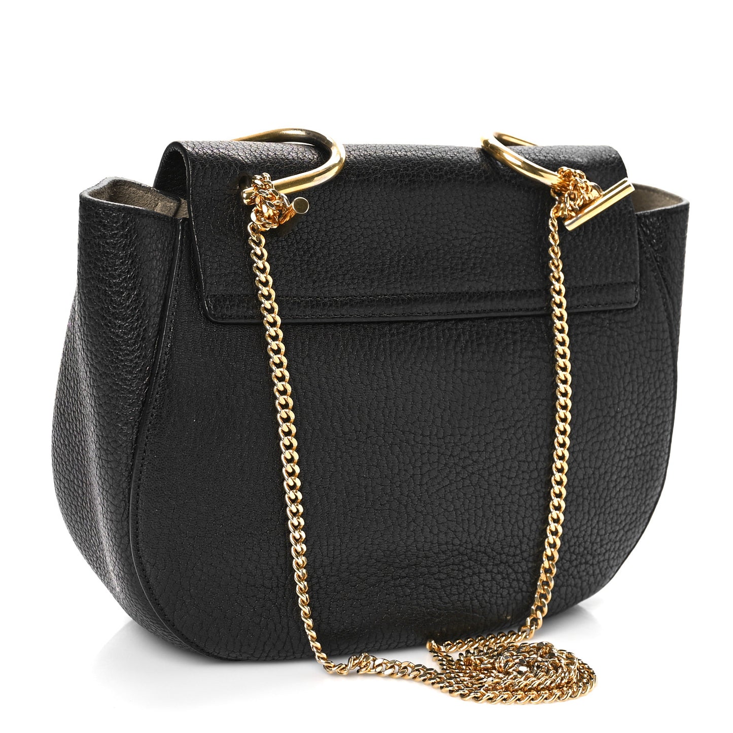 Grained Lambskin Mini Drew Shoulder Bag Black