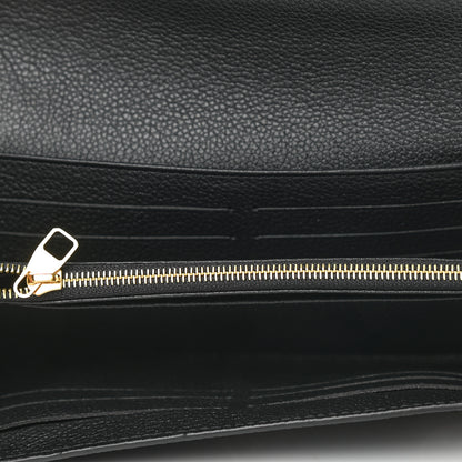 Louis Vuitton Monogram Empreinte Giant Sarah Wallet Black Beige 5 of 6