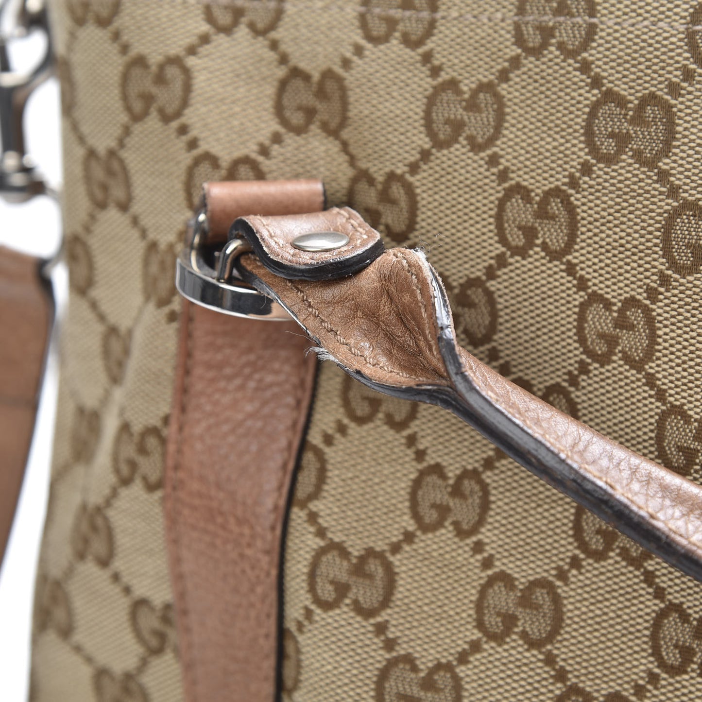 Monogram Old Libeccio Medium Miss GG Top Handle Bag Beige Ebony Light Brown