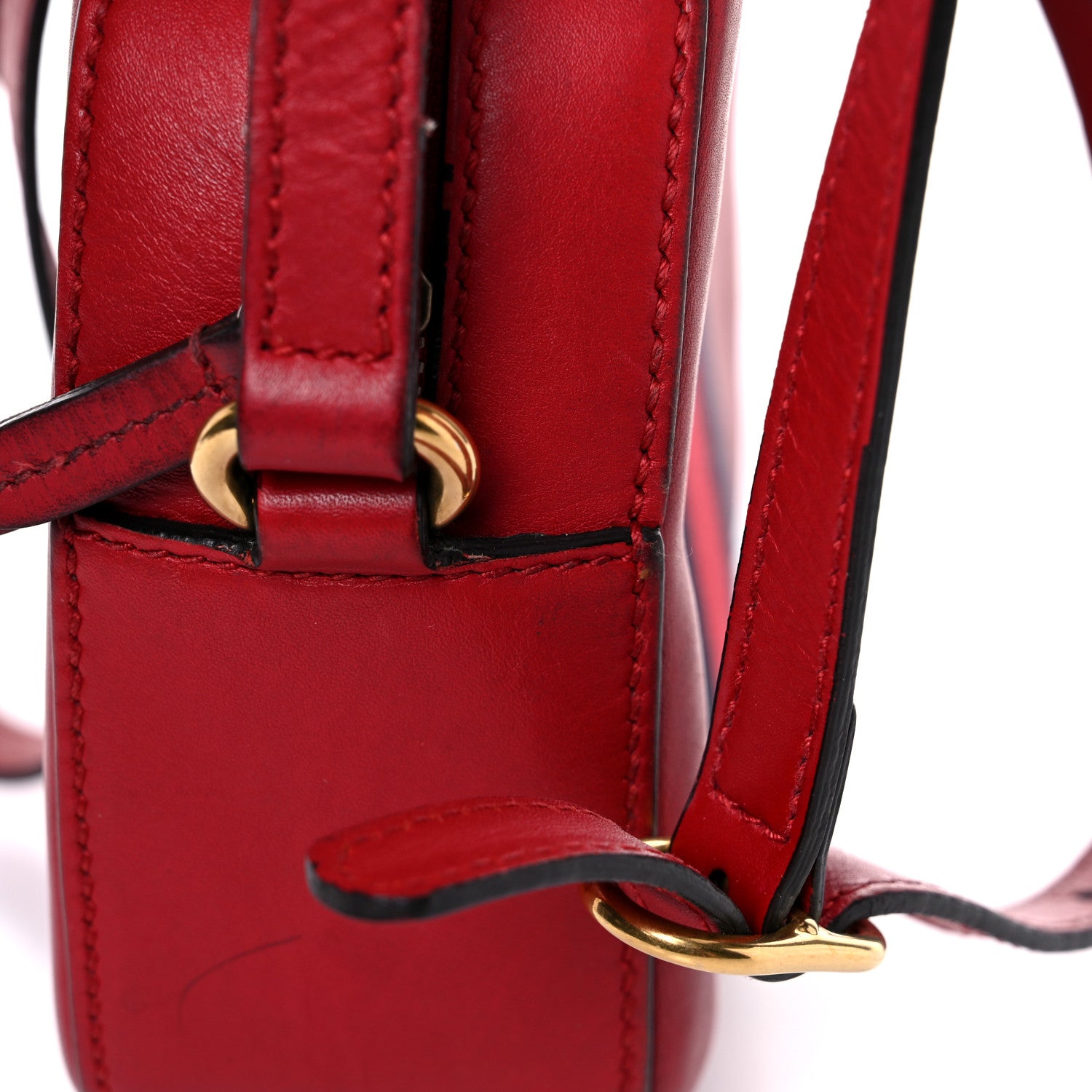 Gucci Calfskin Web Small Webby Bee Shoulder Bag Red 21 of 35