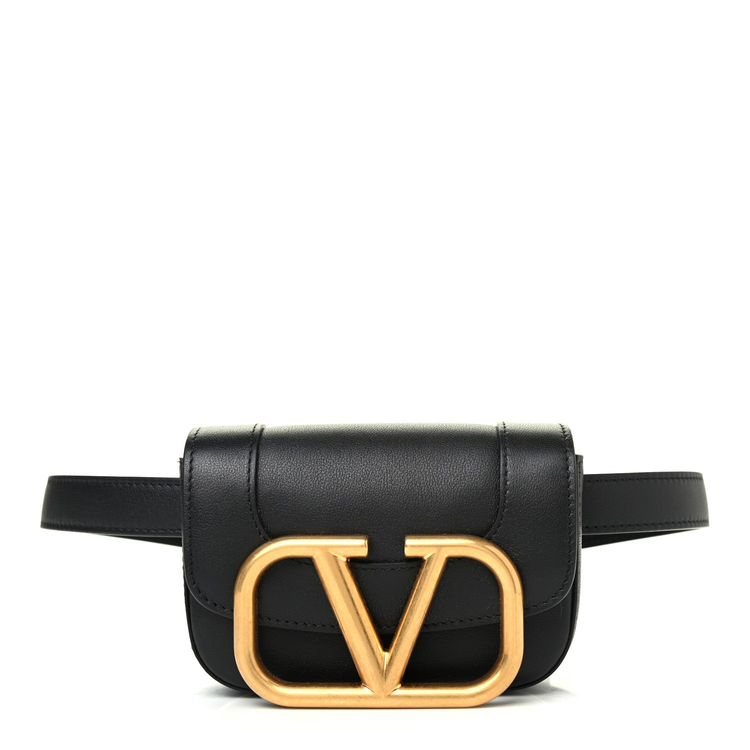 Valentino Garavani Calfskin Mini Supervee Belt Bag Black 1 of 4