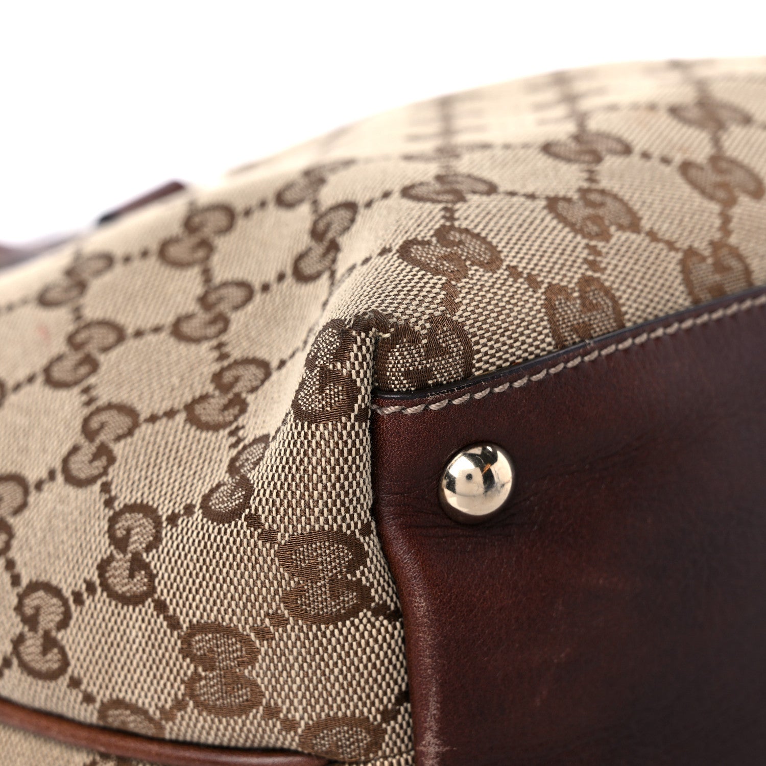 Gucci Monogram Medium New Britt Tote Brown 8 of 13