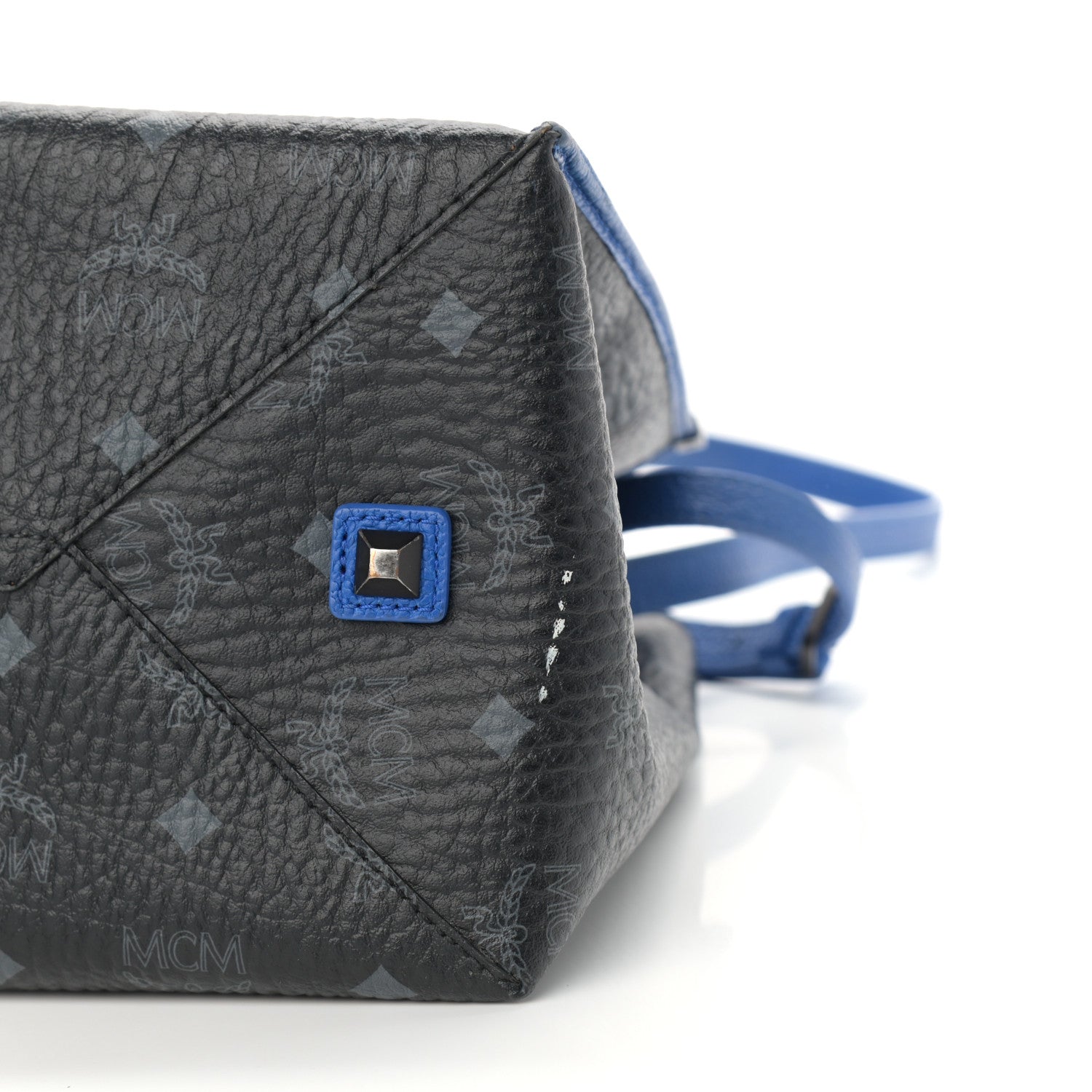 MCM Visetos Kira Drawstring Bag Black Blue 11 of 14