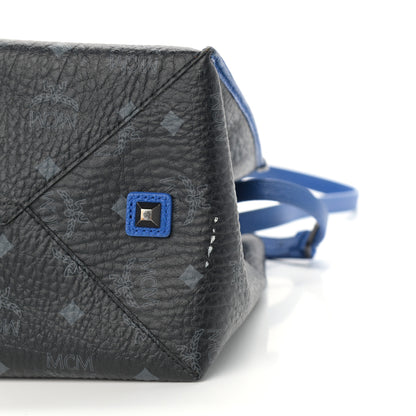 MCM Visetos Kira Drawstring Bag Black Blue 11 of 14