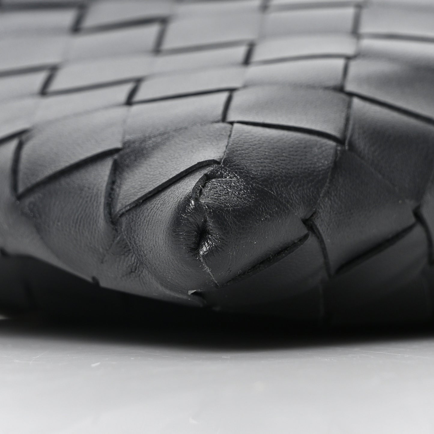 Calfskin Intrecciato Mini Hop Black