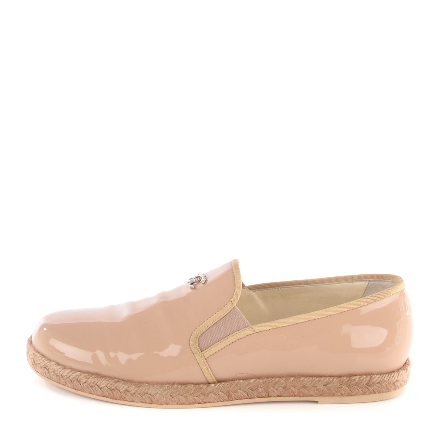 Patent CC Loafers Espadrille 40 Beige