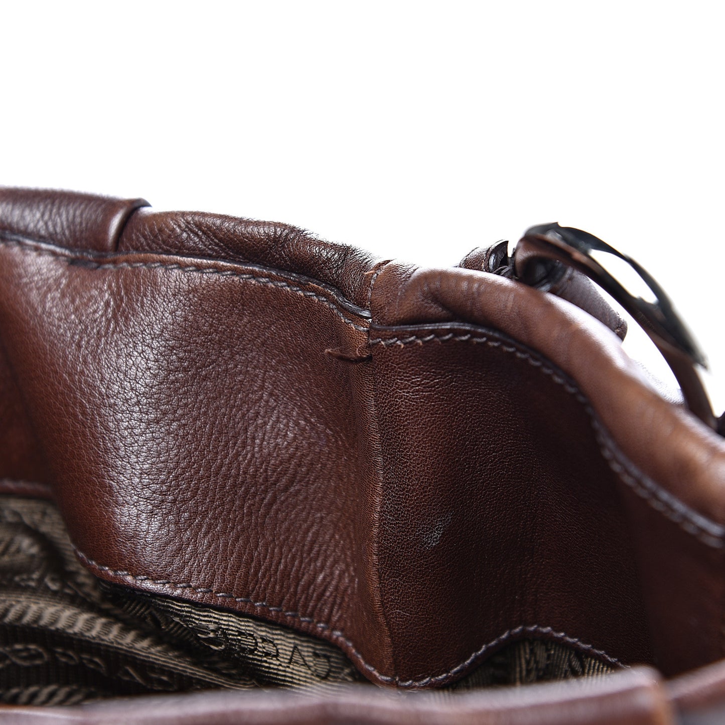 Soft Calf Pleated Two Pocket Hobo Bruciato