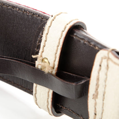 Gucci Calfskin Canvas Web Interlocking G Belt 90 36 Off White 6 of 6