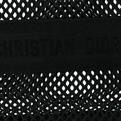 Christian Dior Mesh Embroidered Book Tote Black 8 of 12