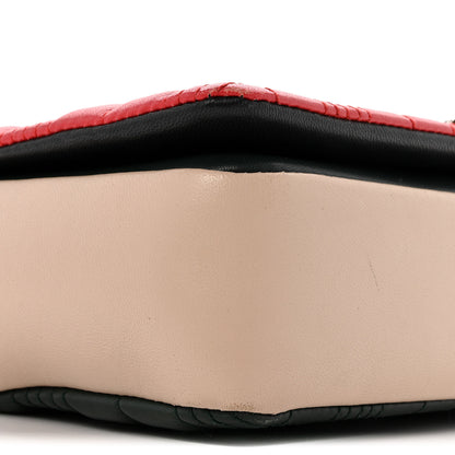 Burberry Lambskin Quilted Small Lola Bag Bright Red Orange 9 of 15