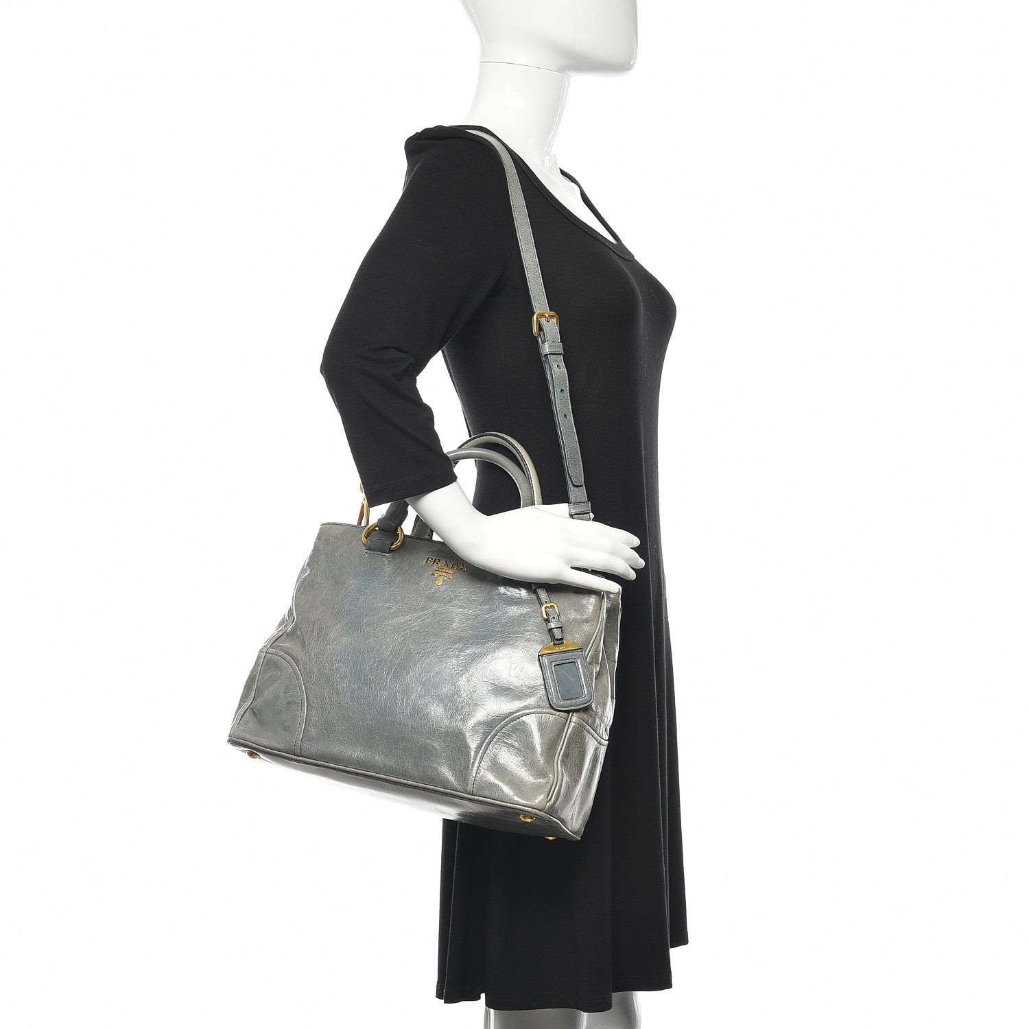Prada Vitello Shine Tote Avio 2 of 14