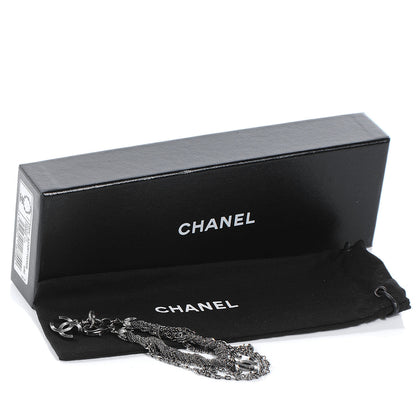 Chanel Metal Multi Strand CC Bracelet 10P Silver 5 of 5