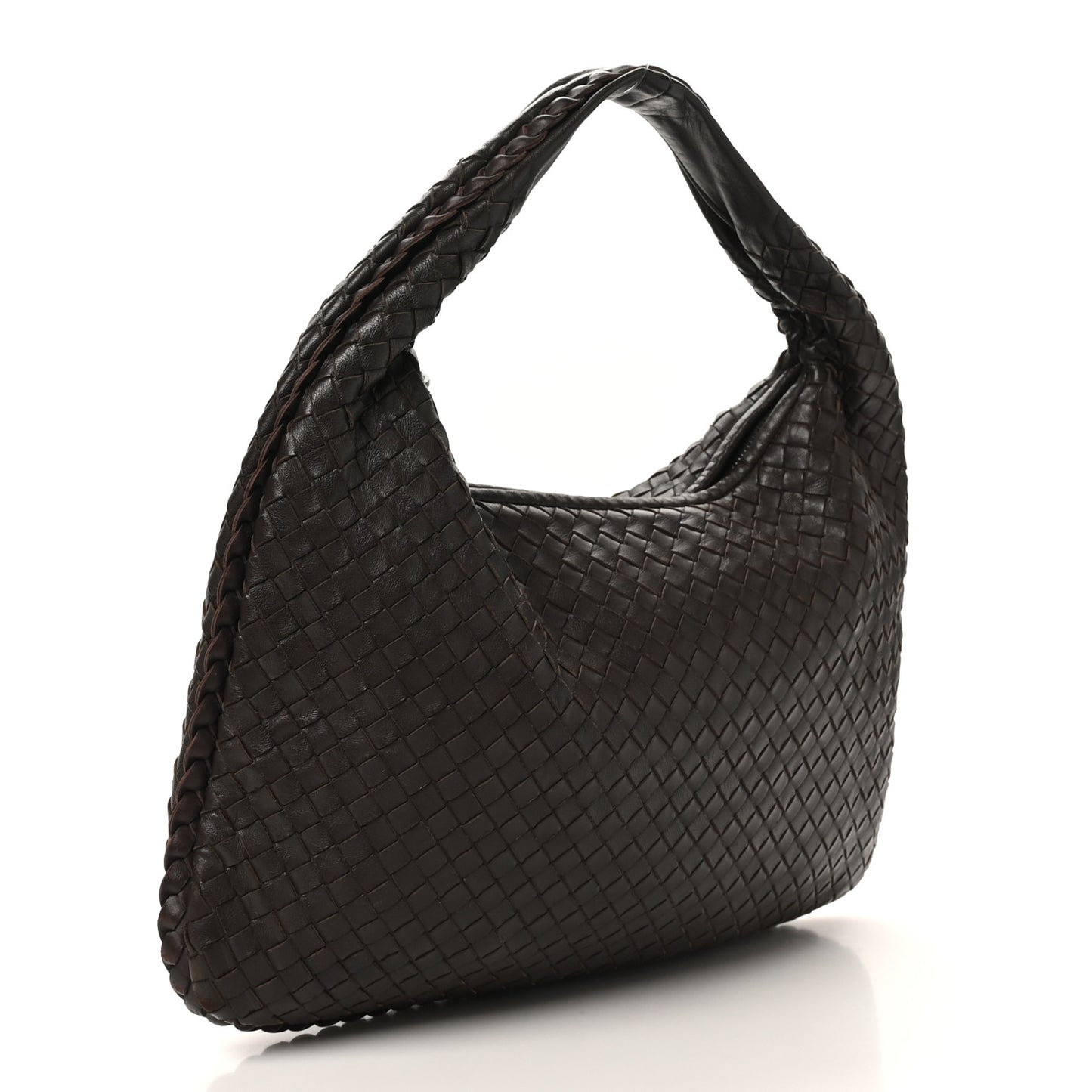 Nappa Intrecciato Medium Veneta Hobo Ebano
