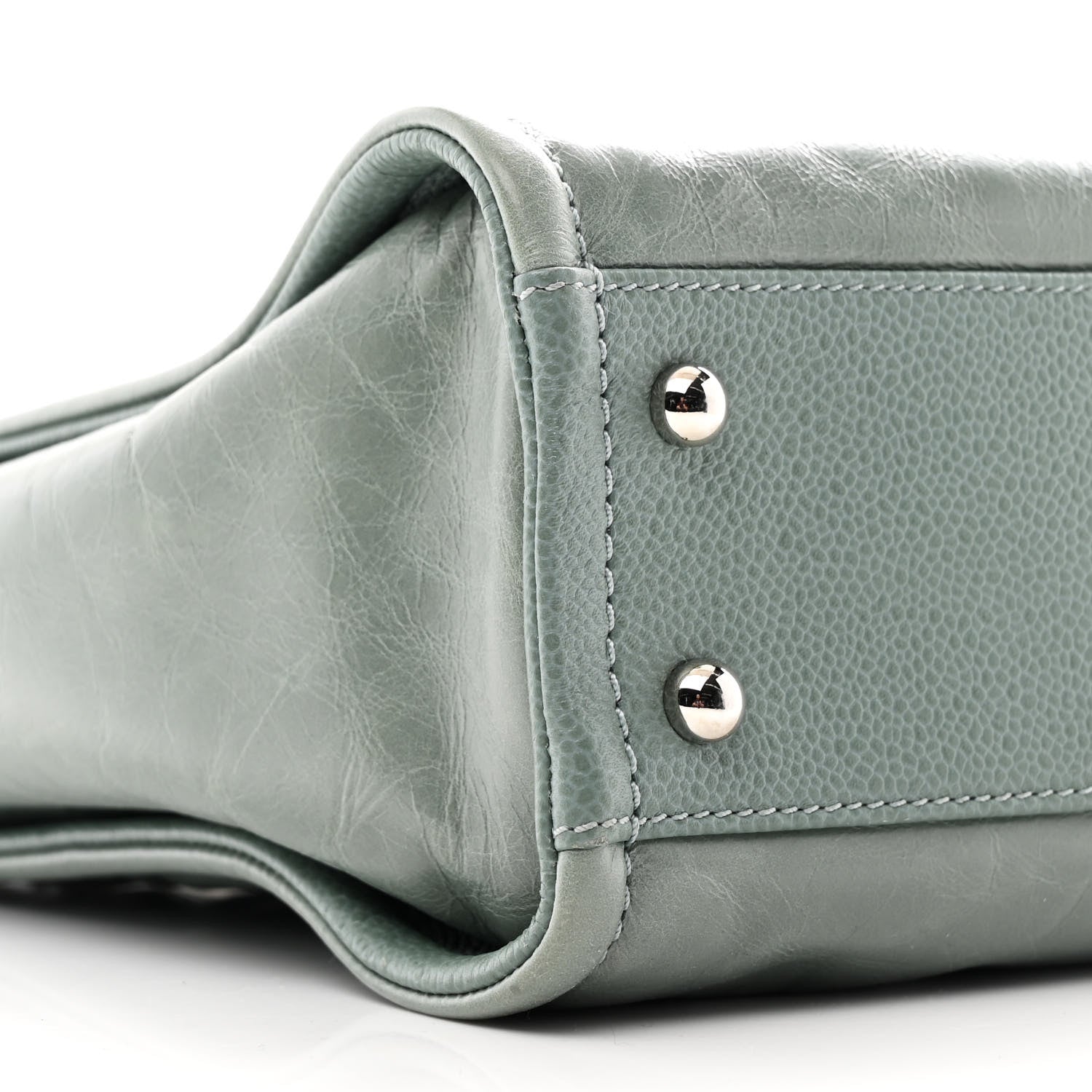 Chanel Glazed Calfskin Mini Deauville Tote Green 9 of 10