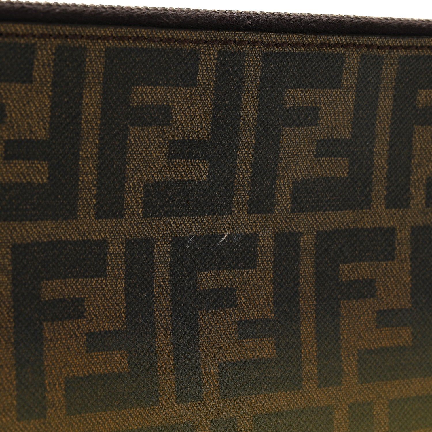 Fendi Zucca Spalmati Ombre Pouch Tobacco Cedro 7 of 9