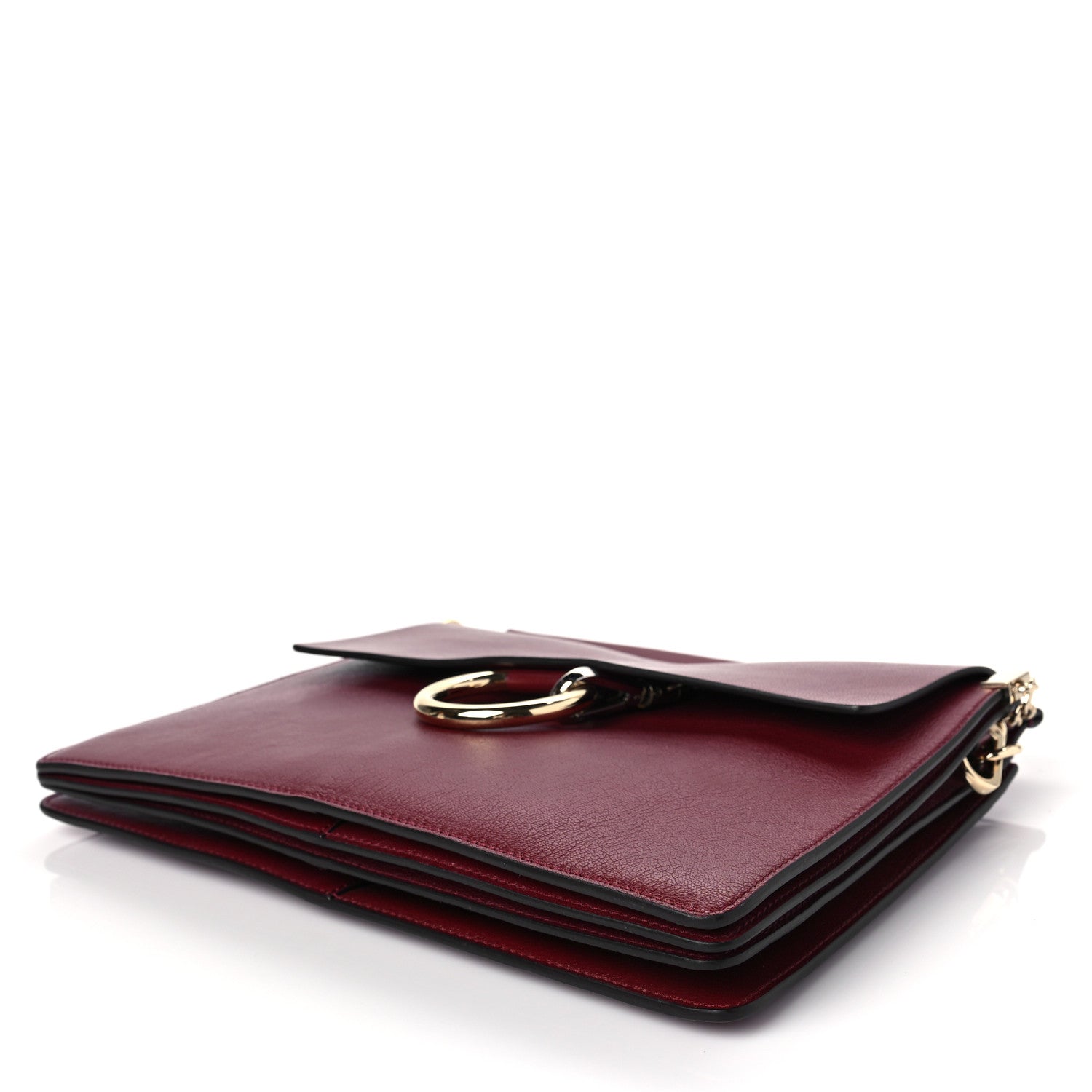 Chloe Calfskin Medium Faye Shoulder Bag Sienna Red 7 of 9