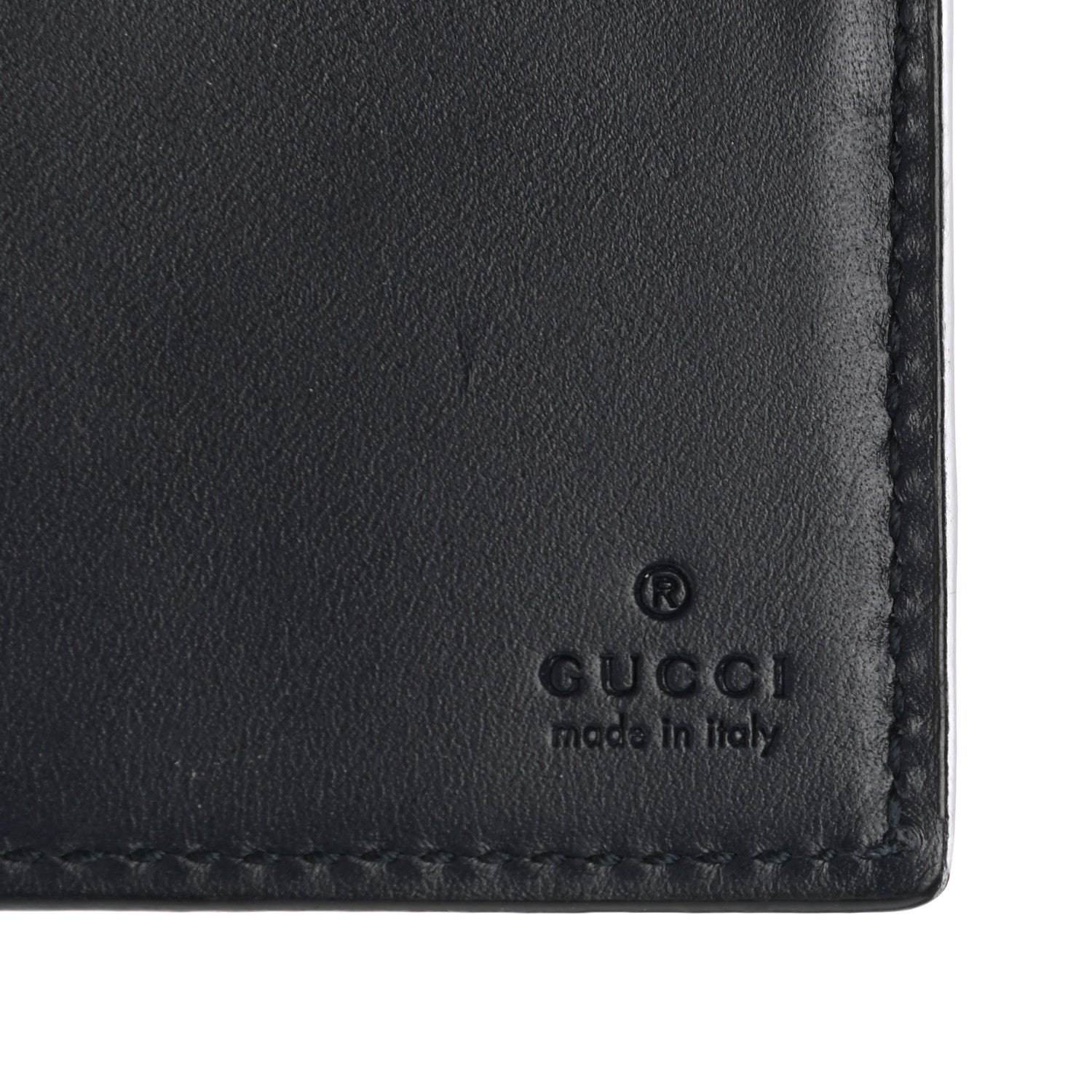 Gucci Guccissima Signature Web New Web Bi-Fold Wallet Blue 6 of 7