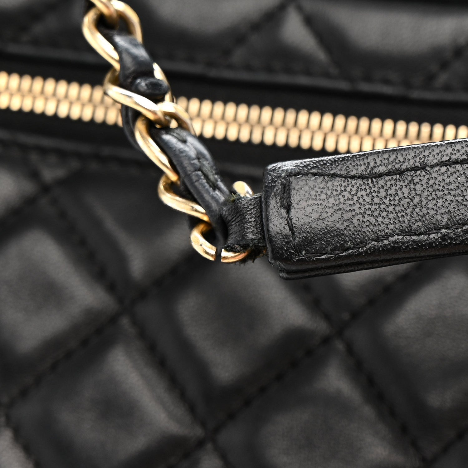 Chanel Lambskin Quilted Large Tote Black 15 of 16