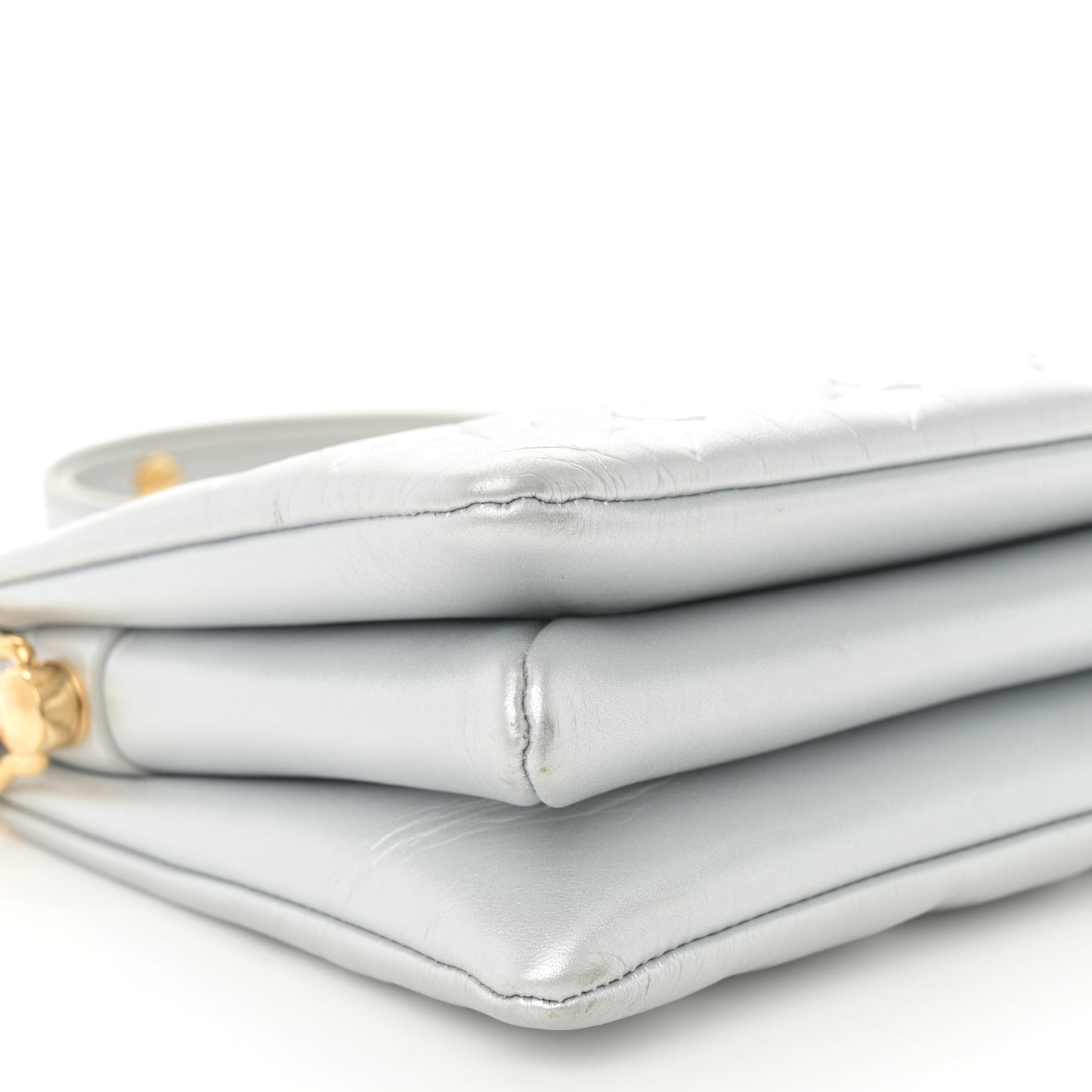 Lambskin Embossed Monogram Coussin BB Silver