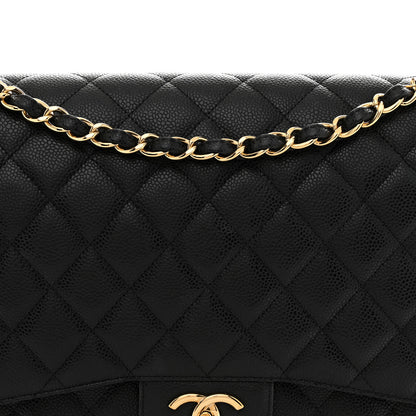 Chanel Caviar Quilted Maxi Double Flap Black 8 of 12