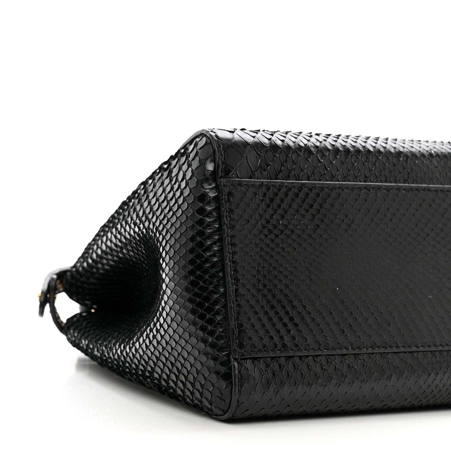 Snakeskin Nappa Mini Peekaboo Iconic Satchel Black