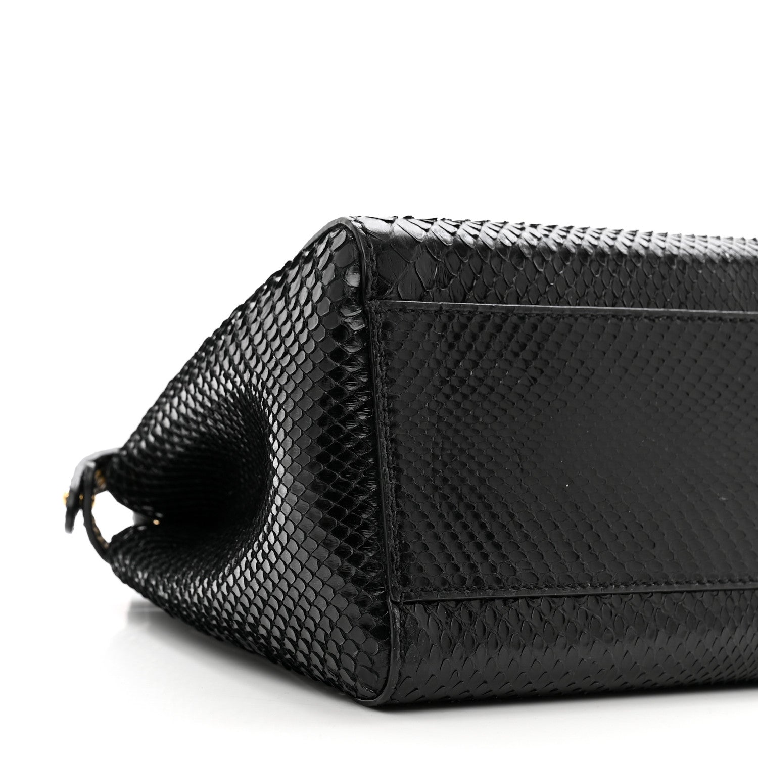 Fendi Snakeskin Nappa Mini Peekaboo Iconic Satchel Black 7 of 9