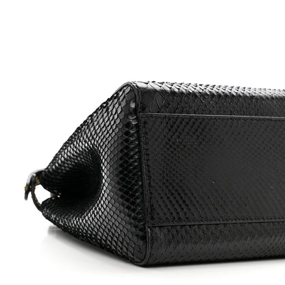 Fendi Snakeskin Nappa Mini Peekaboo Iconic Satchel Black 7 of 9