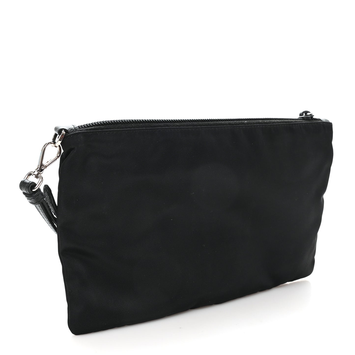 Tessuto Nylon Saffiano Wristlet Black