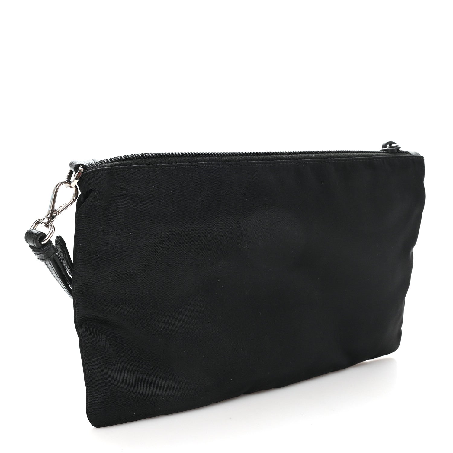 Prada Tessuto Nylon Saffiano Wristlet Black 3 of 7
