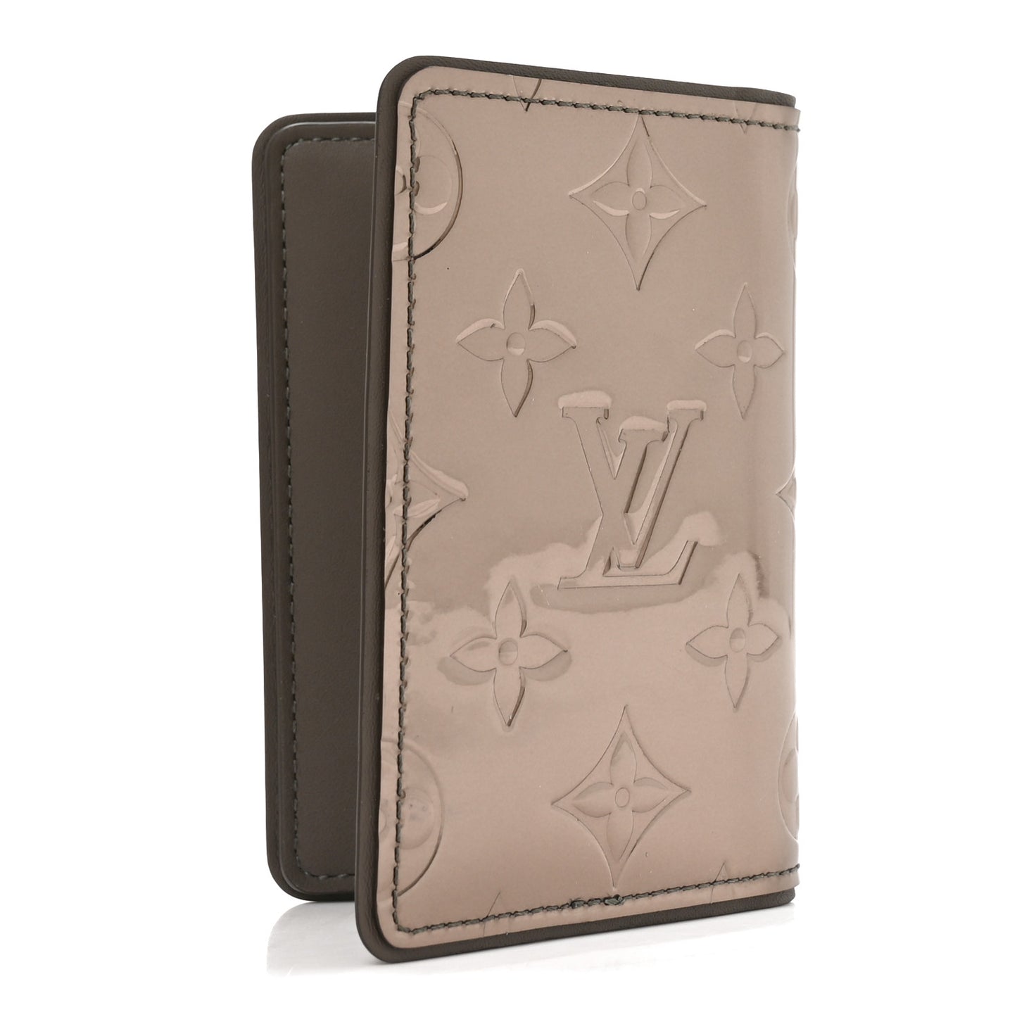 Mirror Monogram Pocket Organizer Gunmetal