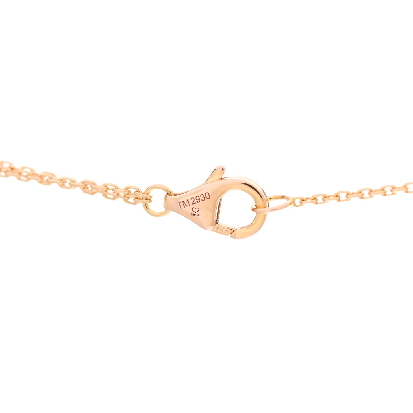 18K Pink Yellow White Gold Trinity Double Chain Pendant Necklace