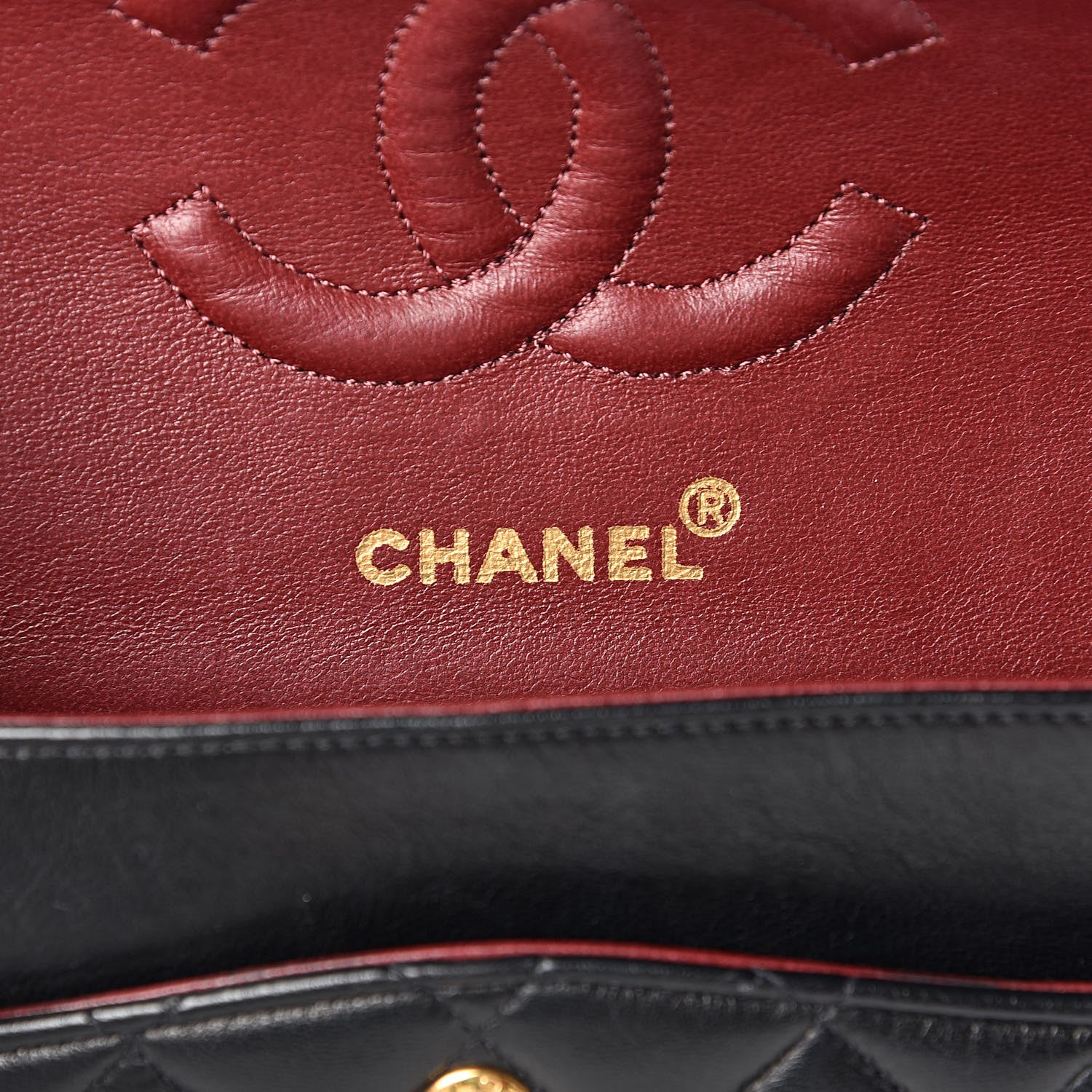 Chanel Lambskin Quilted Medium Double Flap Black 6 of 15