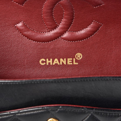 Chanel Lambskin Quilted Medium Double Flap Black 6 of 15