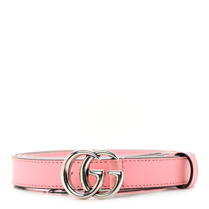 Gucci Moon Calfskin Palladium Double G 20mm Belt 100 40 Wild Rose 1 of 5