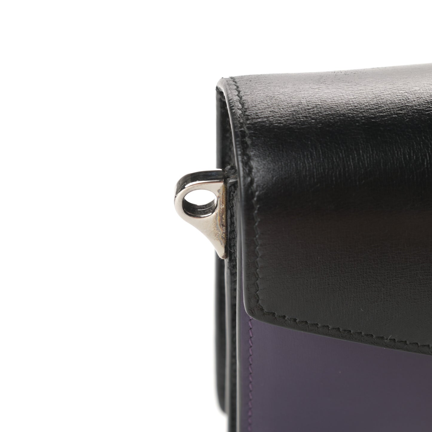 Box Calfskin Shoulder Bag Black Viola
